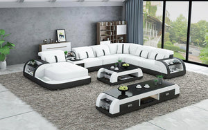 Blaylock Modern Sectional Sofa with LED Light