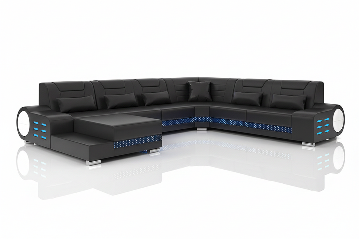 Elliot Modern Leather Sectional