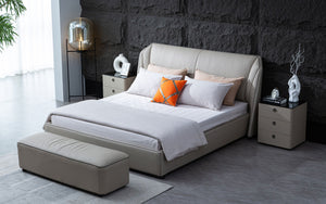 Luna Modern Leather Platform Bed