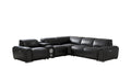 Tumbler Modern Leather Reclining Sectional With Speakers