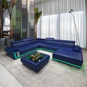 Wilder Modern Leather Sectional