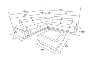 Wilder Modern Corner Leather Sectional