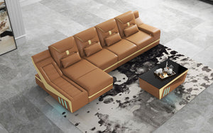 Odyssey Modern Small Leather Sectional