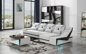 Odyssey Modern Small Leather Sectional