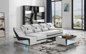 Odyssey Modern Small Leather Sectional