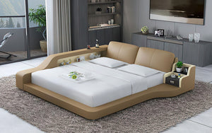 Mcguire Leather Bed With Storage