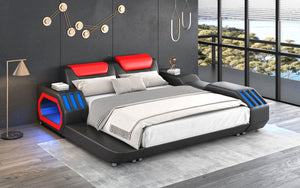 Ezra Modern Leather Bed