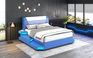 Rowan Modern Leather Bed