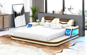 Maeve Modern Leather Bed