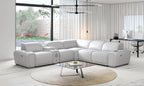 Tumbler Modern Leather Reclining Sectional With Speakers