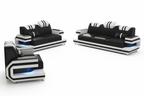 Aura Leather Sofa Set - Blank Background 1