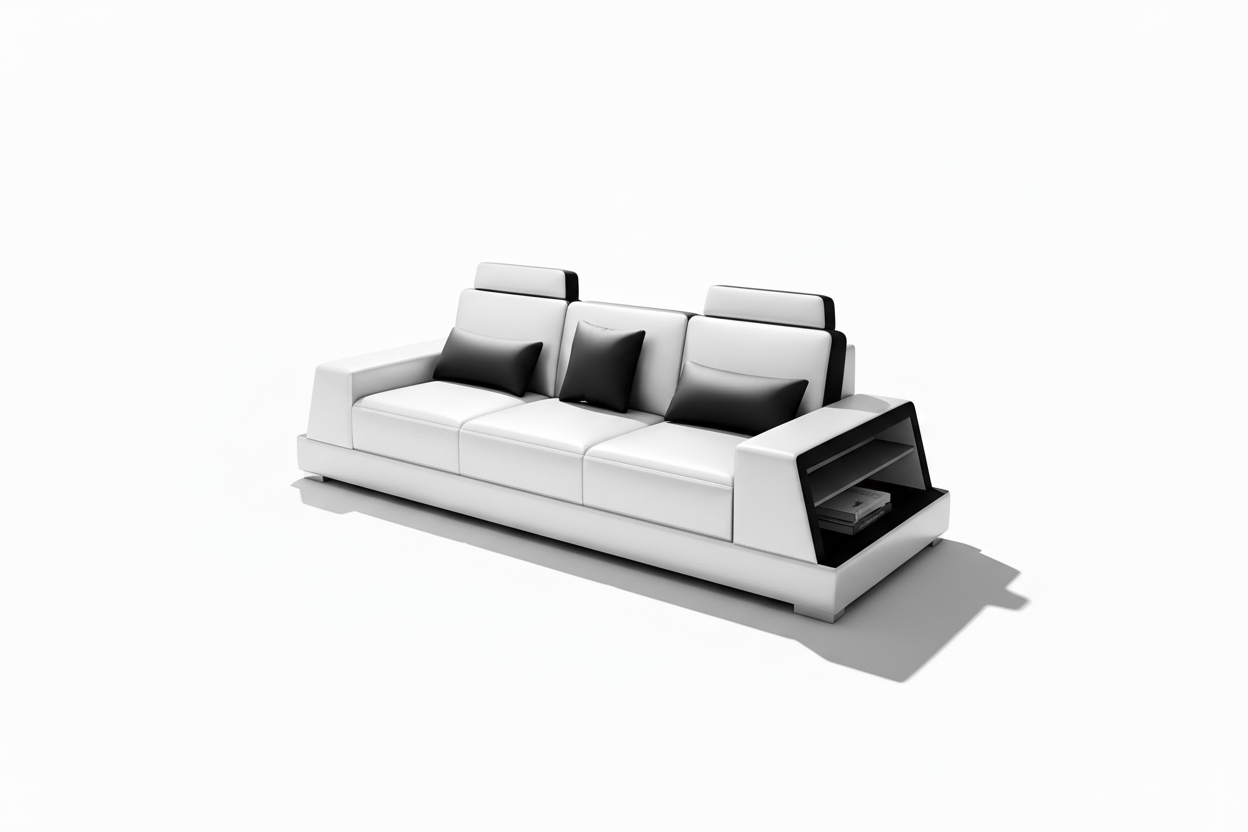 CIVIA Living System Open Lounge Configuration - main sofa 45-degree angle with medium shadow