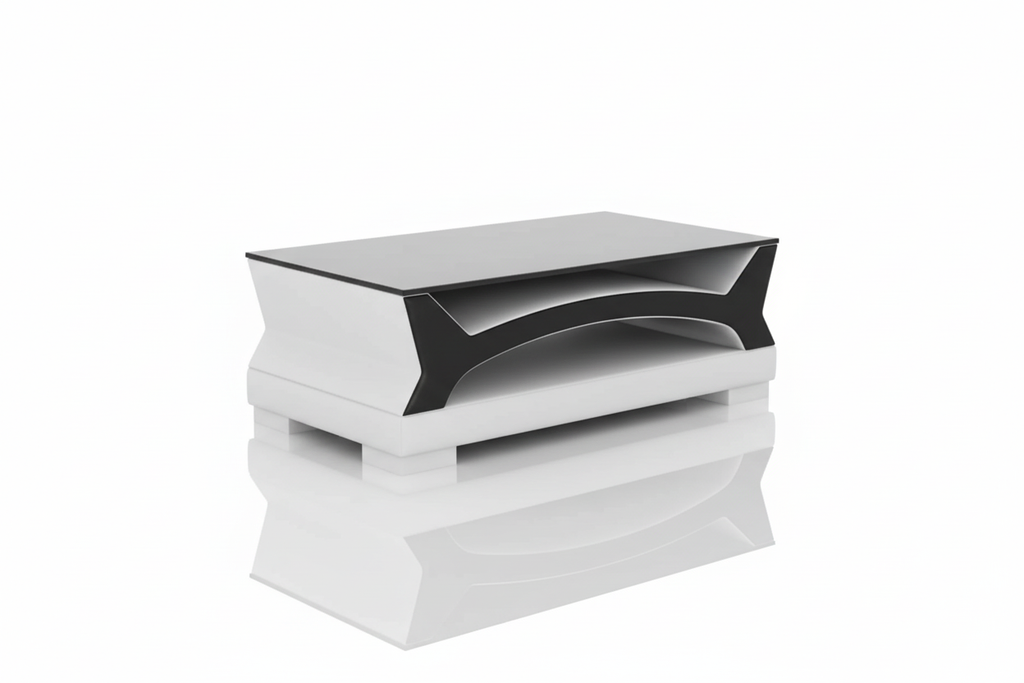 Coffee Table with Mirror Reflection