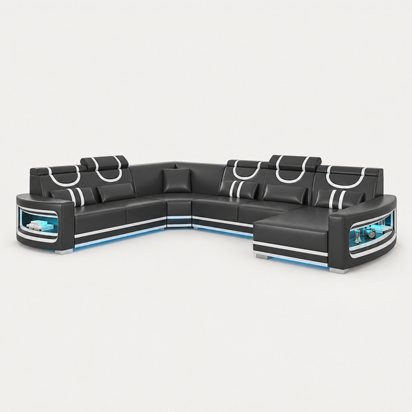Luca Modern U Shape Sectional with LED Light