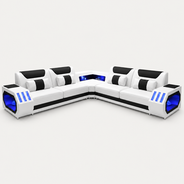 Omont Corner Sectional with Bluetooth Speaker & LED Lights | Smart Modular Sofa