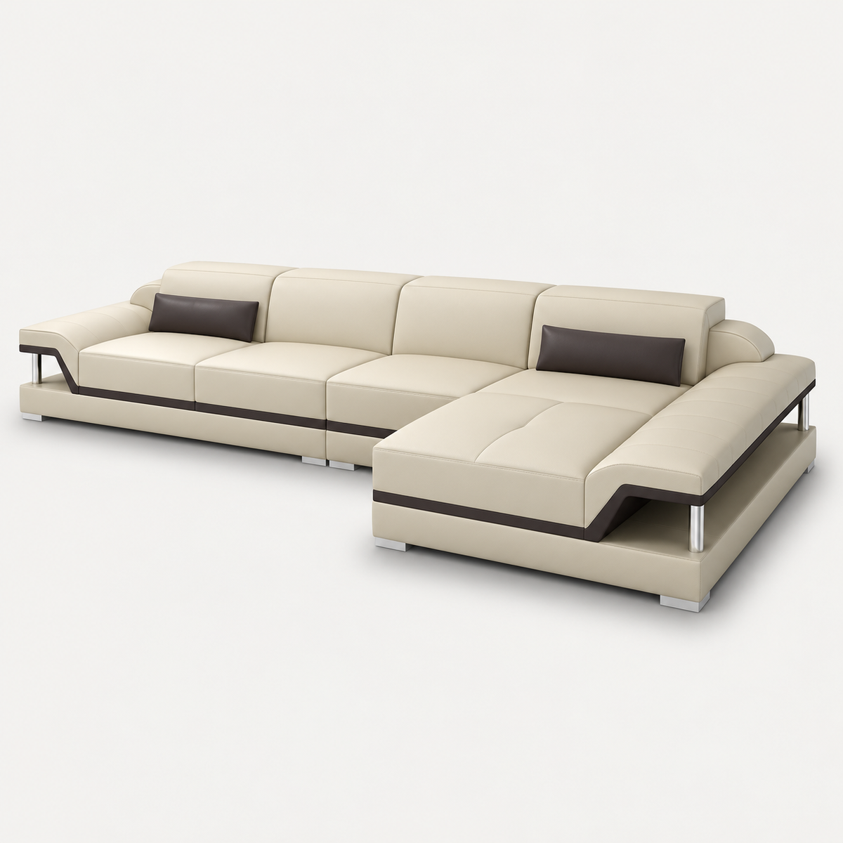 Taliya Small Modern Leather Sectional