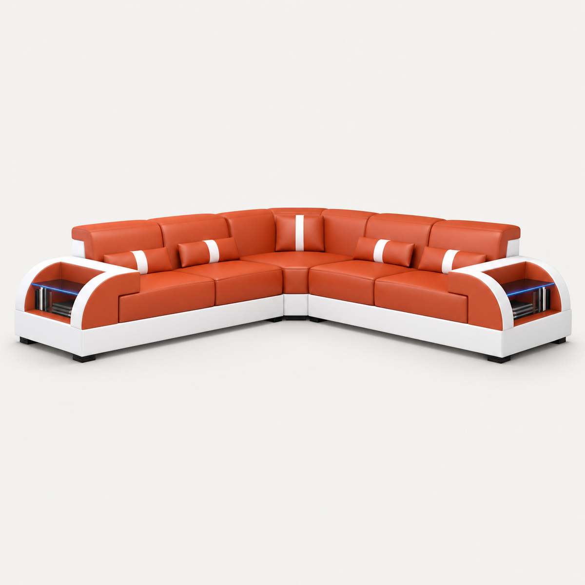 Blaylock Leather Corner Sectional with Side Storage