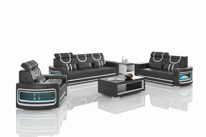 Luca Modern Sofa Set with LED Light