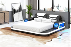 Maeve Modern Leather Bed - 现代简约卧室日光场景