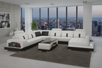 Mequon Large Leather Sectional with LED Lights