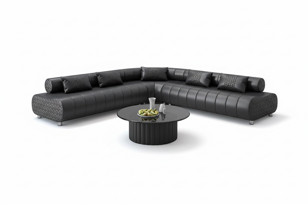 Puffer Modern Leather Sectional