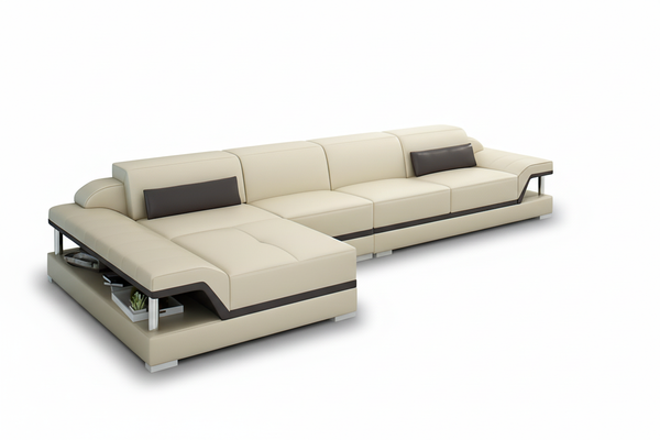 Taliya Small Modern Leather Sectional