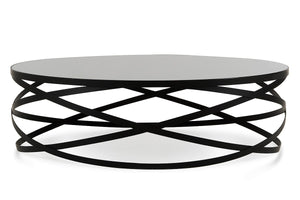 Winry Modern Black Round Coffee Table