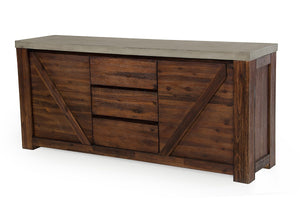 Dark Grey Top Buffet Table