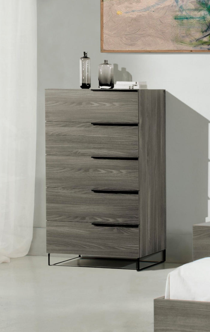 Entert Italian Modern Grey Oak Chest