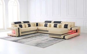 Zion Modern Sectional Sofa with LED Light