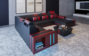 Ralutic Modern U Shape Leather Sectional