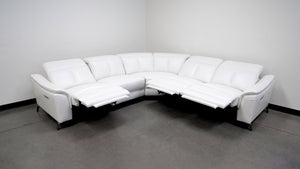 Rium Modern Leather Sectional With Recliners