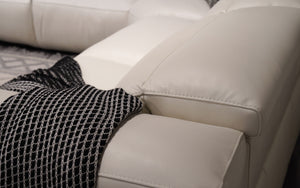 Rose Modern Leather Reclining Sectional