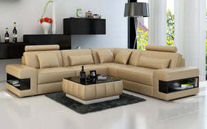 Fano Modern Leather Sectional