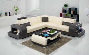 Tara Modern Leather Sectional