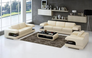 Elza Modern Leather Sofa Set