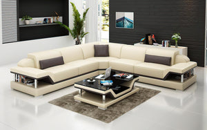 Taliya Modern Leather Sectional