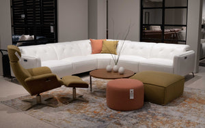 Iona Leather Recliner Sectional Sofa