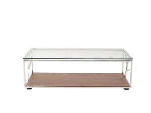 Cretiny Modern Walnut Coffee Table