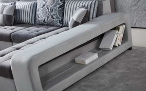 Selena Dark Grey & Light Grey Sectional With Chaise