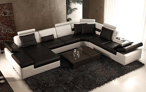 Lindum Modern U-Shape Leather Sectional