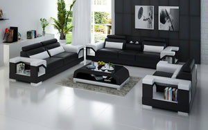 Talos Modern Leather Sofa Set