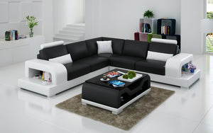 Tara Modern Leather Sectional