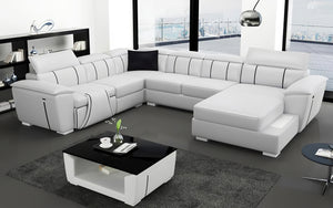 Uli Modern U Shape Leather Sectional