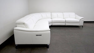 Rium Modern Leather Sectional With Recliners