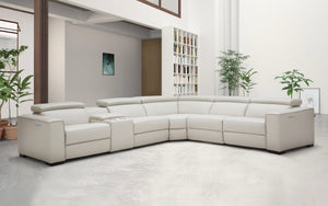 Birt Leather Sectional Sofa With Recliners