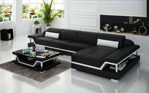 Taliya Small Modern Leather Sectional