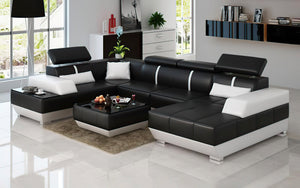 Mesa Modern U-Shape Leather Sectional