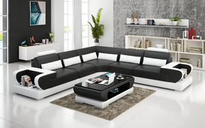 Mirak Modern Leather Sectional