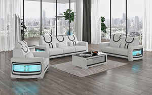 Luca Modern Sofa Set with LED Light